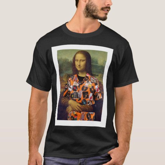 Mona Lisa met 40th Reunion Mannen Black t-shirt (Voorkant)