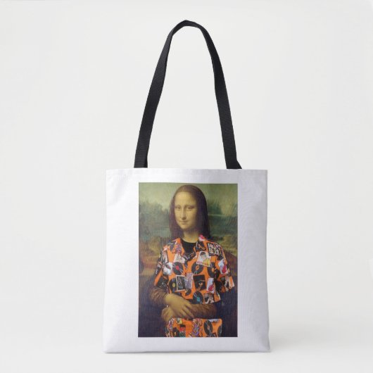 Mona Lisa met 40th Reunion T-shirt canvas tas (Voorkant)
