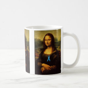 Mona Lisa met blauw lintje Koffiemok
