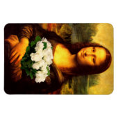 Mona Lisa met bruine rozen Magneet (Horizontaal)