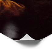 Mona Lisa met bruine rozen Poster (Hoek)