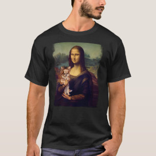 Mona Lisa met een Chihuahua Schattigee Dog Art Par T-shirt