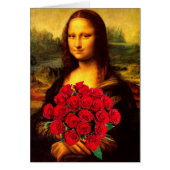 Mona Lisa met een eenhoevige rode rozen (Voorkant)