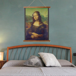 Mona Lisa met een glitch Hangend Wandkleed