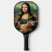 Mona Lisa met een kat Leonardo da Vinci Pickleball Paddle (Voorkant)