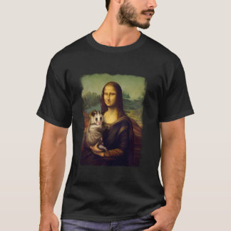 Mona Lisa met een knuffelbuidelrat Kunstparodie Sc T-shirt