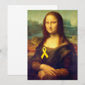 Mona Lisa met geel lintje (Voorkant / Achterkant)