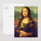 Mona Lisa met geel lintje Briefkaart (Voorkant / Achterkant)