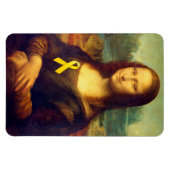 Mona Lisa met geel lintje Magneet (Horizontaal)