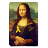 Mona Lisa met geel lintje Magneet (Verticaal)