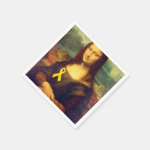 Mona Lisa met gele linten Servetten (Hoek)