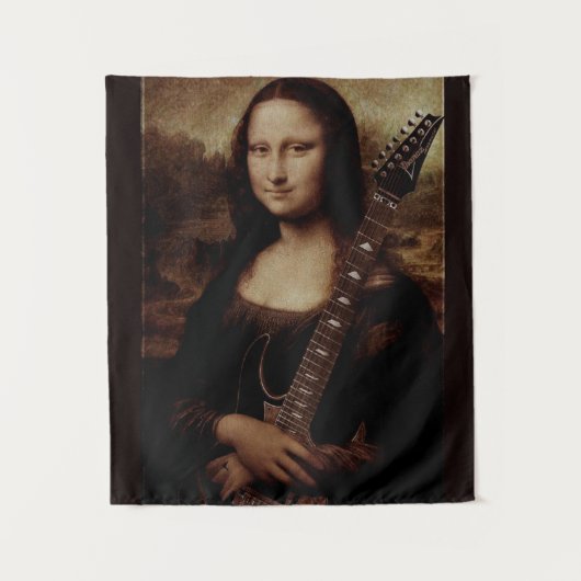 Mona Lisa met gitaar Wandkleed (Voorkant)