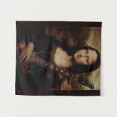 Mona Lisa met gitaar Wandkleed (Voorkant (horizontaal))