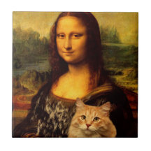 Mona Lisa met haar huisdier, Kattenbont Kattenlief
