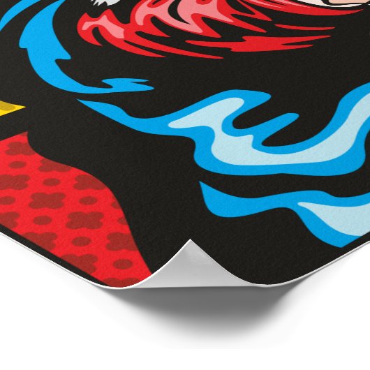 Mona Lisa met haar katten Poster (Hoek)