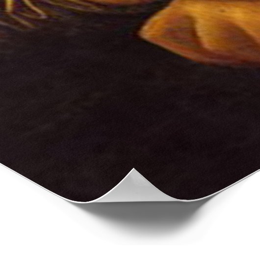 Mona Lisa met haar kattenvacht Kattenliefhebbers Poster (Hoek)