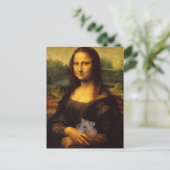 Mona Lisa met Hamster Briefkaart (Staand voorkant)