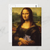 Mona Lisa met Hamster Briefkaart (Voorkant / Achterkant)