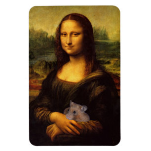 Mona Lisa met Hamster Magneet