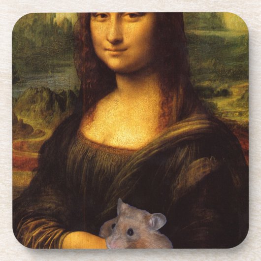 Mona Lisa met Hamster Onderzetter (Voorkant)