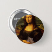 Mona Lisa met Hamster Ronde Button 5,7 Cm (Voorkant /achterkant)