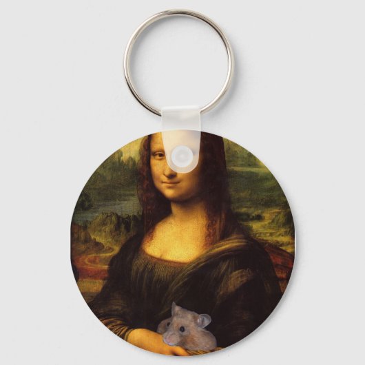 Mona Lisa met Hamster Sleutelhanger (Voorkant)