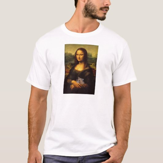 Mona Lisa met Hamster T-shirt (Voorkant)