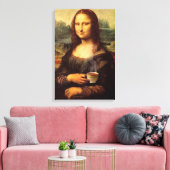 Mona Lisa met hete thee Leonardo da Vinci Canvas Afdruk (Insitu (Woonkamer))
