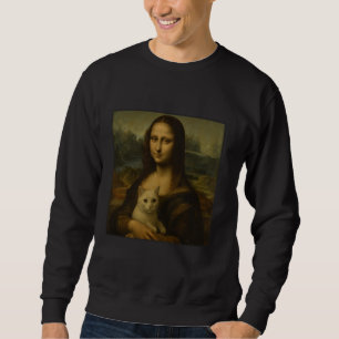 Mona Lisa met kat houdt van grappige katten Kunsts Trui