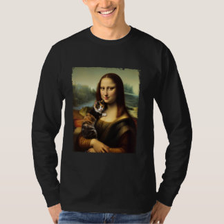 Mona Lisa met kat kitty voor kattenliefhebber kat  T-shirt