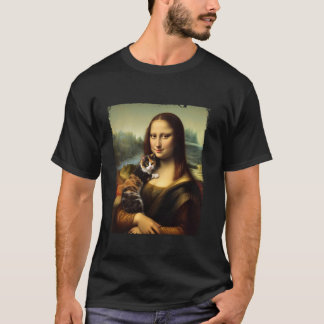 Mona Lisa met kat kitty voor kattenliefhebber kat T-shirt