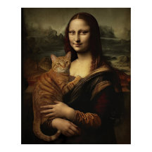 Mona Lisa met kat