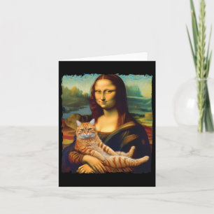 Mona Lisa met kattenportret kunstschilderkunst Kat Kaart