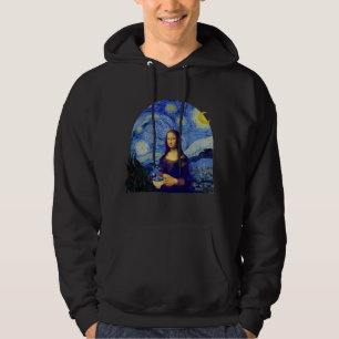 Mona Lisa met koffie in de Sterrennacht. Hoodie