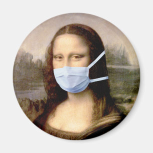 Mona Lisa met Masker Da Vinci die de Kunst bespree Magneet