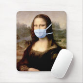 Mona Lisa met Masker Da Vinci die de Kunst bespree Muismat (Met muis)