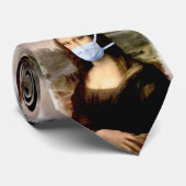 Mona Lisa met Masker Da Vinci die de Kunst bespree Stropdas (Opgerold)