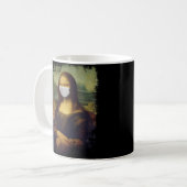 Mona Lisa met Masker Koffiemok (Voorkant links)