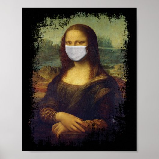 Mona Lisa Met Masker Poster (Voorkant)