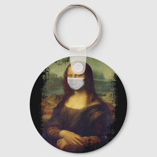 Mona Lisa met Masker Sleutelhanger (Voorkant)