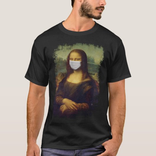 Mona Lisa met Masker T-shirt (Voorkant)