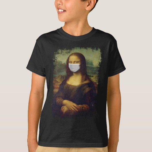 Mona Lisa met Masker T-shirt (Voorkant)