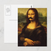 Mona Lisa met Mustache Briefkaart (Voorkant / Achterkant)