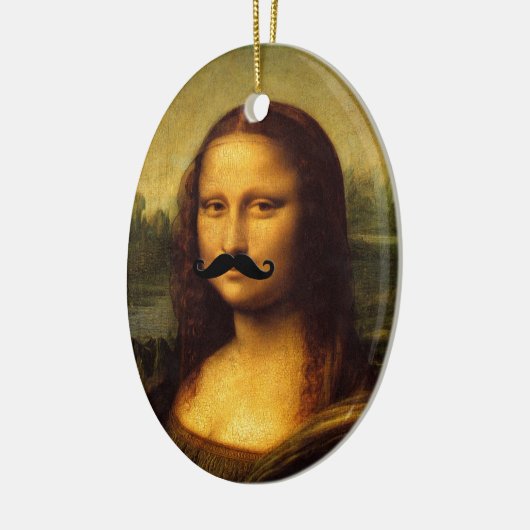 Mona Lisa met Mustache Keramisch Ornament (Links)