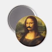 Mona Lisa met Mustache Magneet (Voorkant / Achterkant)