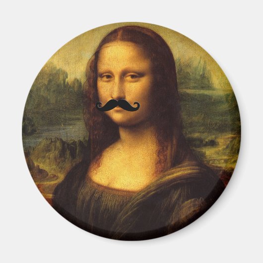 Mona Lisa met Mustache Magneet (Voorkant)