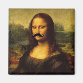 Mona Lisa met Mustache Magneet (Voorkant)