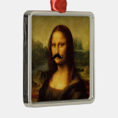 Mona Lisa met Mustache Metalen Ornament (Rechts)