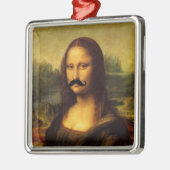 Mona Lisa met Mustache Metalen Ornament (Links)