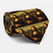 Mona Lisa met Mustache Stropdas (Opgerold)